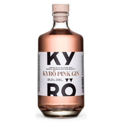 Kyrö Pink Gin - 0,5 Liter - Vol 38,2% - Finnischer Rye Gin mit Erdbeeren, Preiselbeeren und Rhabarber Pink Gin Trinkabenteuer 